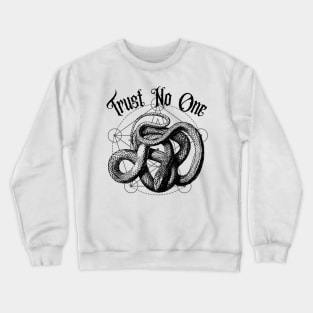 Trust To No One Gothic Snake Holy Geometry Skeptic Crewneck Sweatshirt